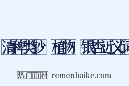 清稗类钞·植物·银杏近义词是什么意思的图片